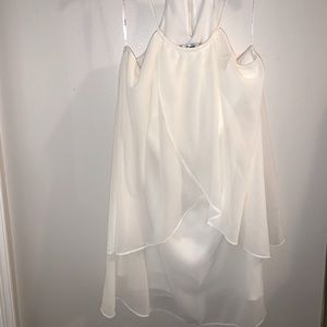 White Cream Flowy Dress